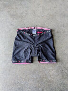 Terry Mesh Cycling Liner Shorts Black Pink Padded Bike Shorts small